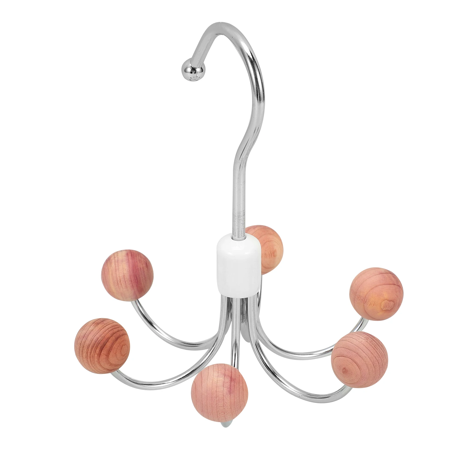 

Rotatable Hooks Swivel Hanger Manganese Steel Clothes Socks Underwear Shoe Bag Scarf Purse Mn Wood Color Storage Organizer