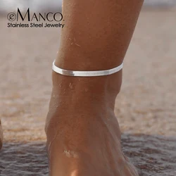 eManco Gifts Stainless Steel NotAllergic Men's Blade Chain Wholesale  Silver Color Snake Chain Anklet for Women Beach Chain Ankl