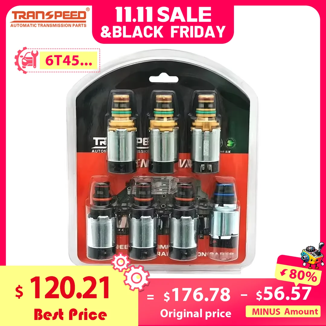 

TRANSPEED 6T30 6T40 6T45 6T50 Auto Transmission Solenoids Kit For Chevrolet Cruze Malibu Captiva Buick 6T30E 6T40E 6T45E 6T50E