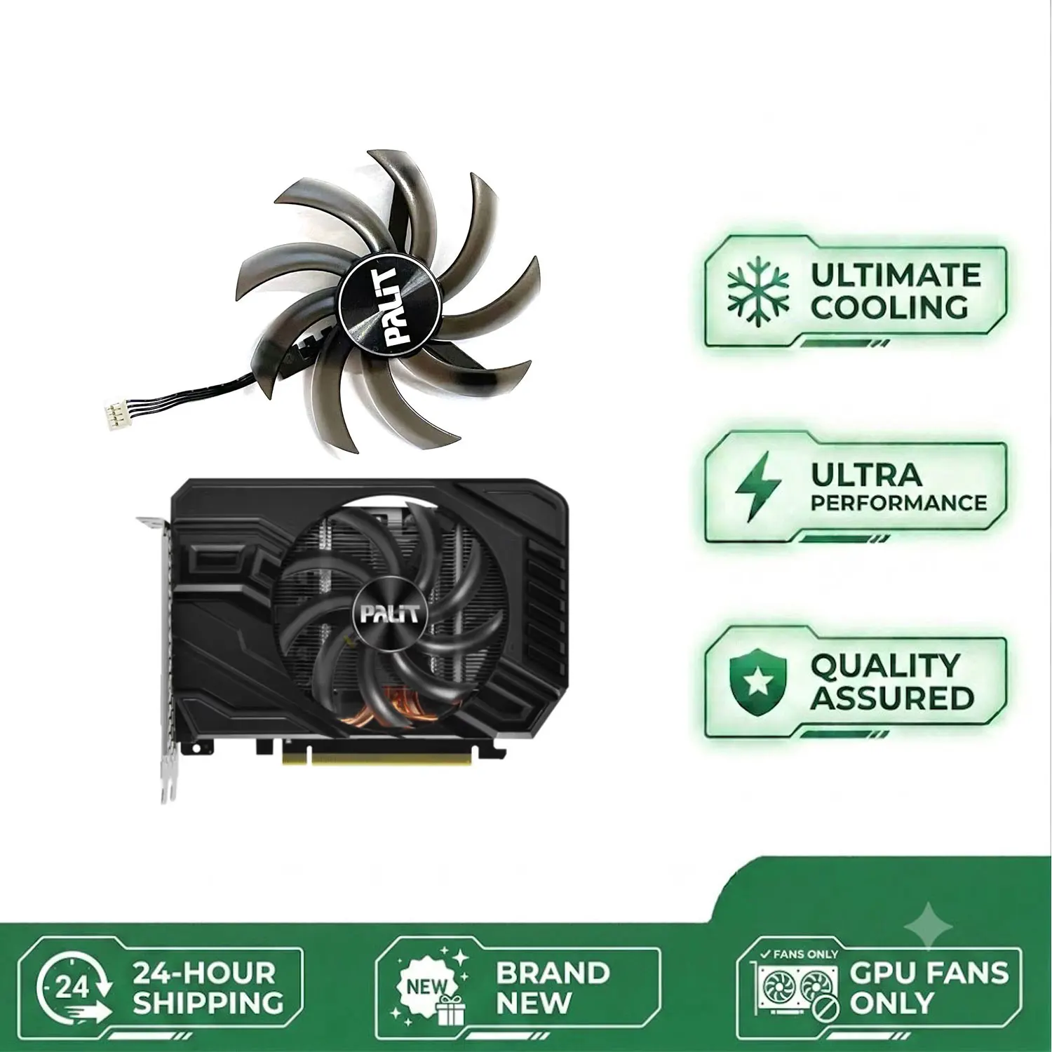 Original suitable for PALIT GTX 1660 Ti 1660 Super 1660 1650 Stormx OC graphics card TH1012S2H-PAA01 95MM 4PIN GPU fan