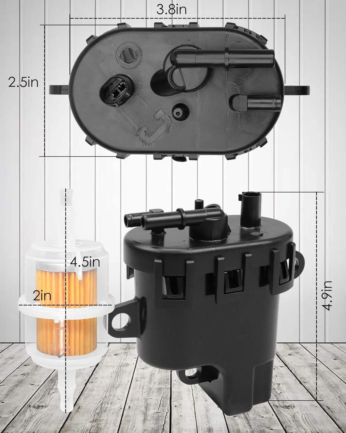 Fuel Pump Module with Filter Compatible with Kohler All Command ECH ECV Engines Replace 2539316-S 2539314-S 2539311-S 2539310-S