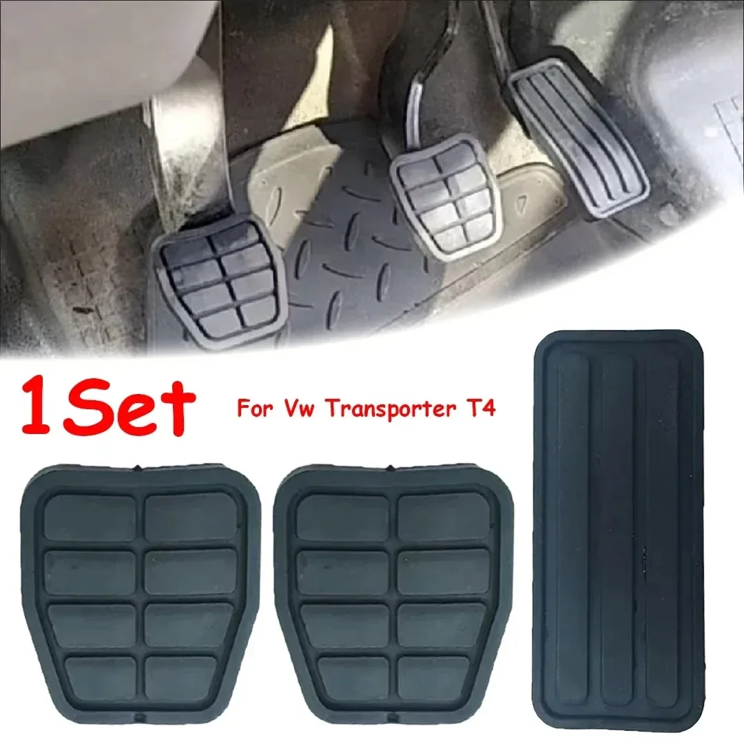 3 szt. Nakładki na pedały (sprzęgło, hamulec, gazu) z gumy do VW Transporter T4, Golf, Jetta, Audi Coupe, Seat Alhambra