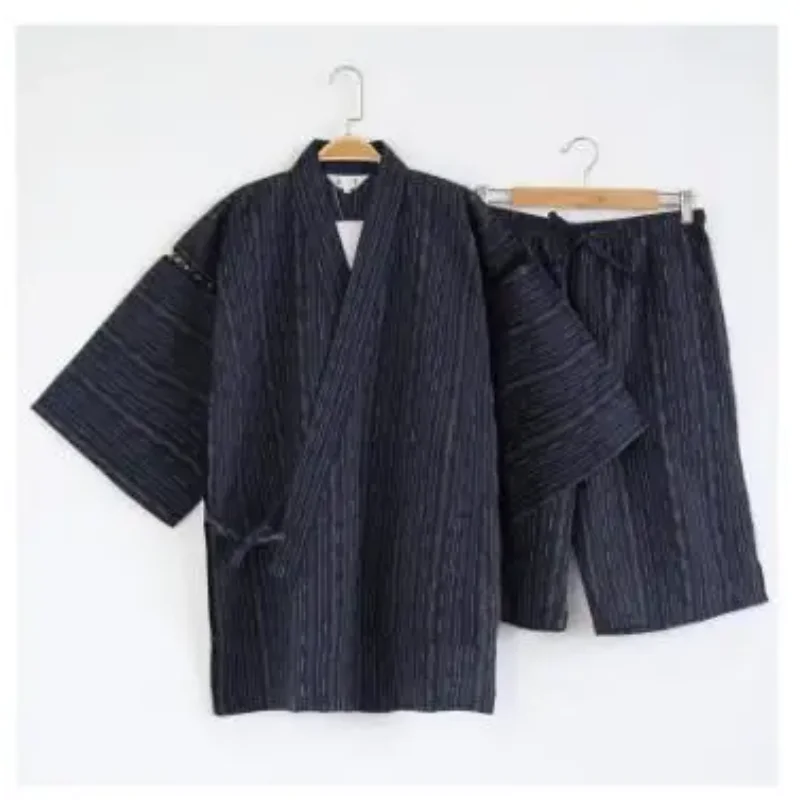 Japanese Kimono Pajamas Cotton Mens Pyjama House Jinbei Summer Shorts