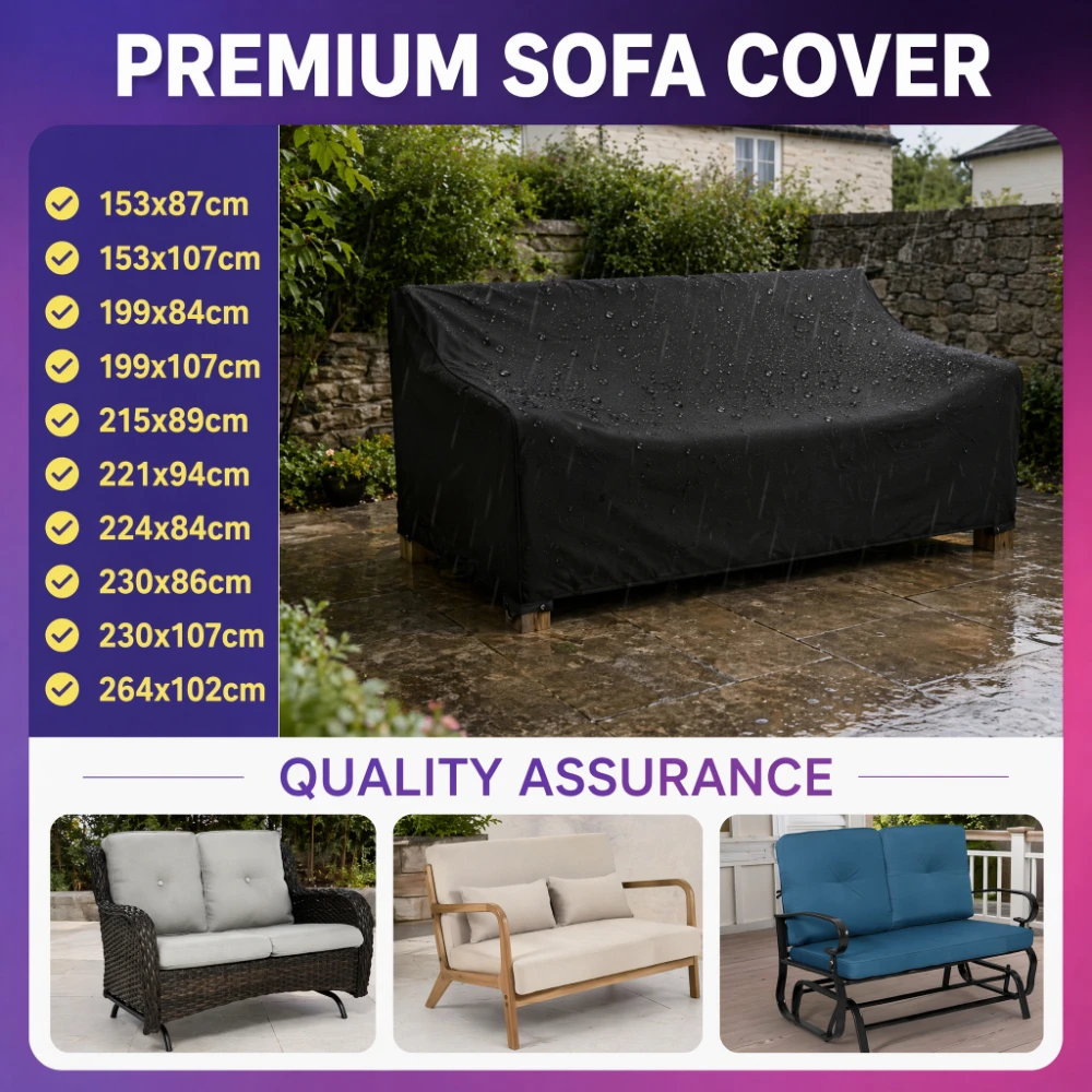 Outdoor Furniture Protector - غطاء أريكة خارجي مزدوج متين بـ