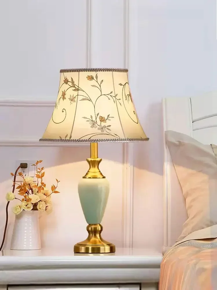 Light Luxury Living Room Ceramic Table Lamp Nordic Simple