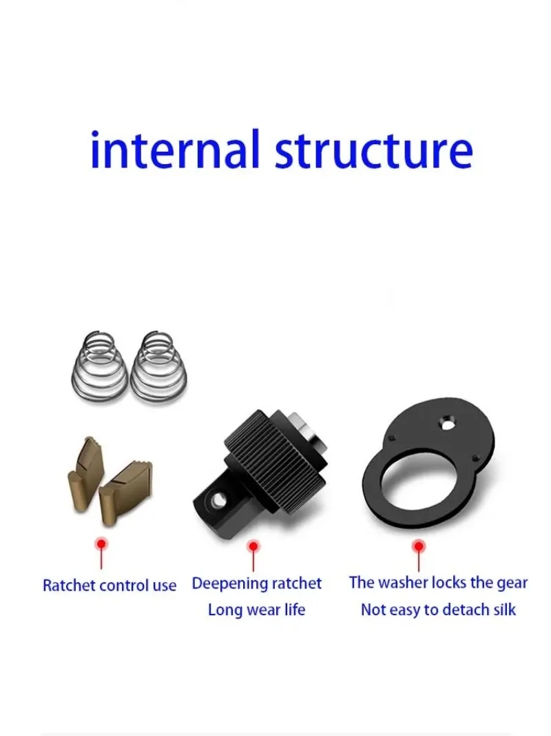 Car Repairs Ratchet Wrench  1/4 3/8 1/2  Inch High Torque Reversible  Quick Release Ratchet Socket Wrench Hand Tool