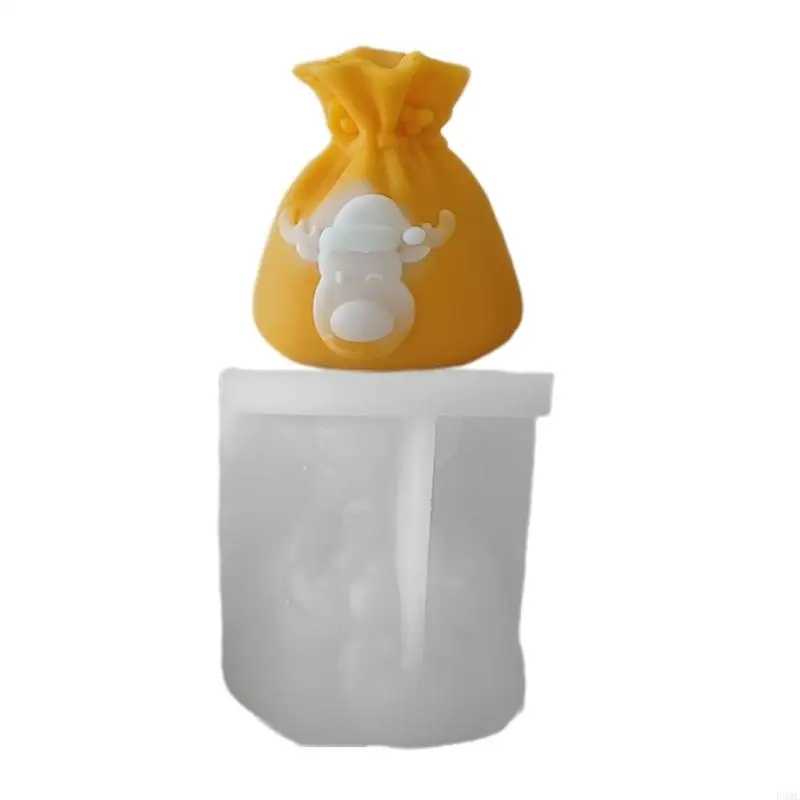 R3MC Nochebuena Adorno adornos Epoxi Molde haciendo jabón para fundición resina Decoraciones del hogar