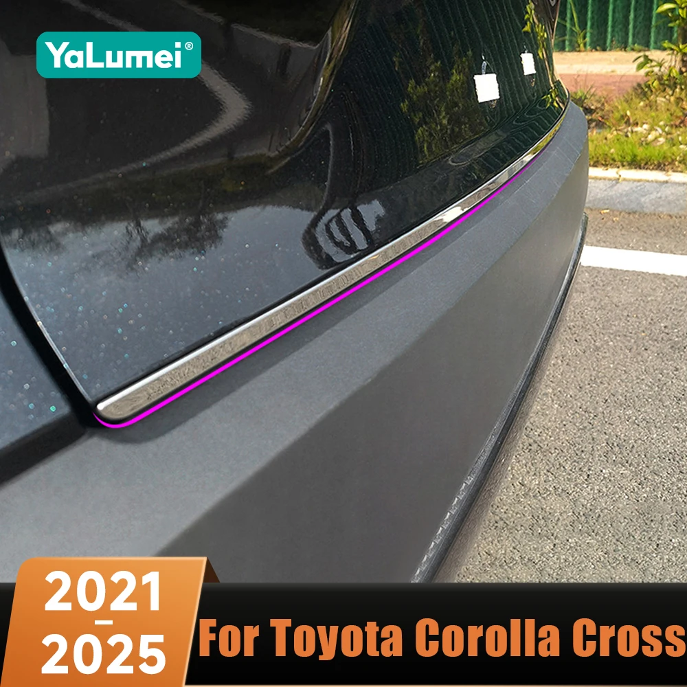 

Car Rear Door Trunk Lid Tailgate Strip Trim Stickers Accessories For Toyota Corolla Cross XG10 2021 2022 2023 2024 2025 Hybrid