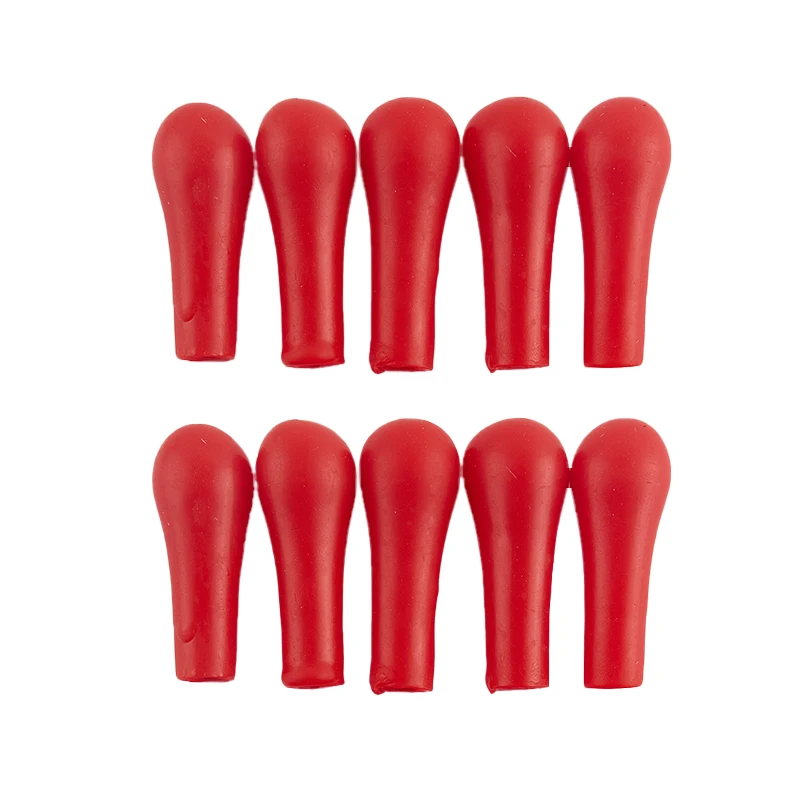 Lâmpada de borracha vermelha cabeça caindo garrafa, inserir pipeta, laboratório suprimentos, 10pcs