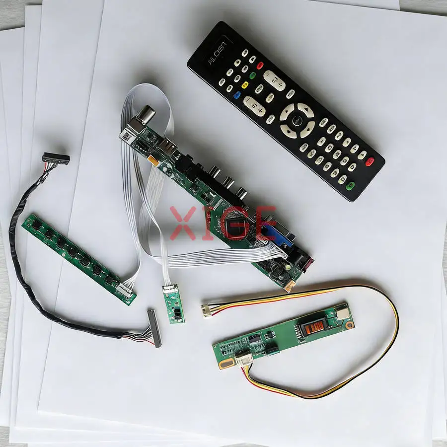 

Комплект платы контроллера дисплея для B141XG13 B141XG09 B141XG08 B141XG05 DIY USB+AV+VGA+HDMI 1024x768 1024*768 1CCFL 30Pin LVDS