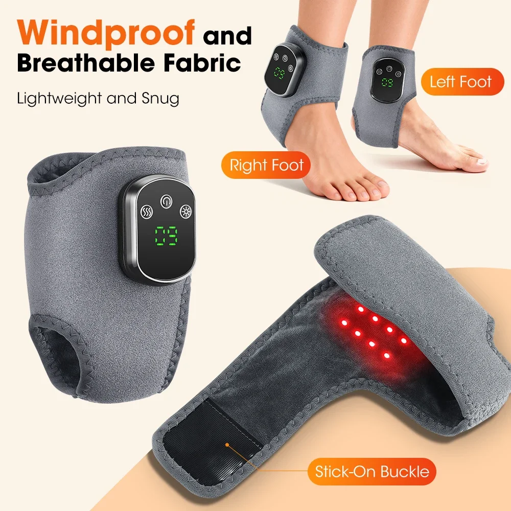 Red Light Ankle Brace shown in use