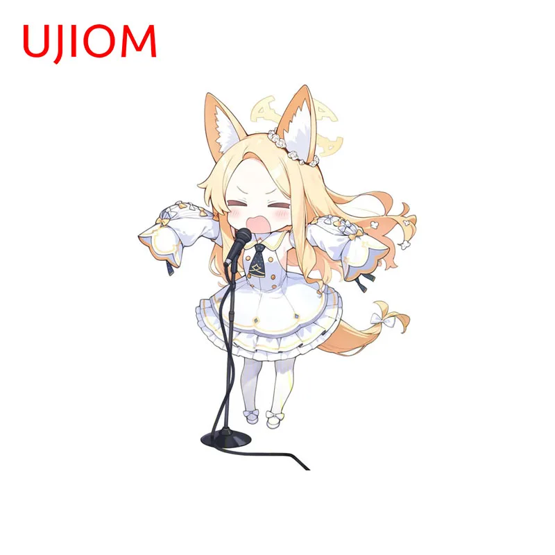UJIOM Blue Archive Yurizono Seia Cute Fox Ears Wall Sticker Eye Catching Occlusion Scratch Decal Trendy DIY Decor Accessories