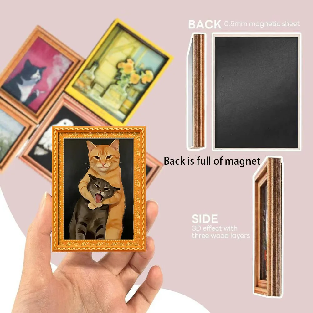 1 Stück Lustiger Katzen-Kühlschrankmagnet, Witzige Katzen-Kampf-Magnetaufkleber, Originelle Neuheit-Kühlschrankmagnete, Scherzgeschenk für Katzenliebhaber, Kreative und Personalisierte Küchendekoration – Detail 5