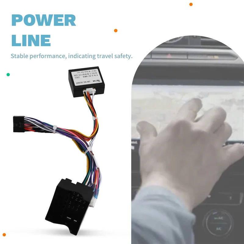 ل VW 16P Android-Navig محول لكابل طاقة السيارة VW-RZ-08 مع صندوق بروتوكول Canbus #2