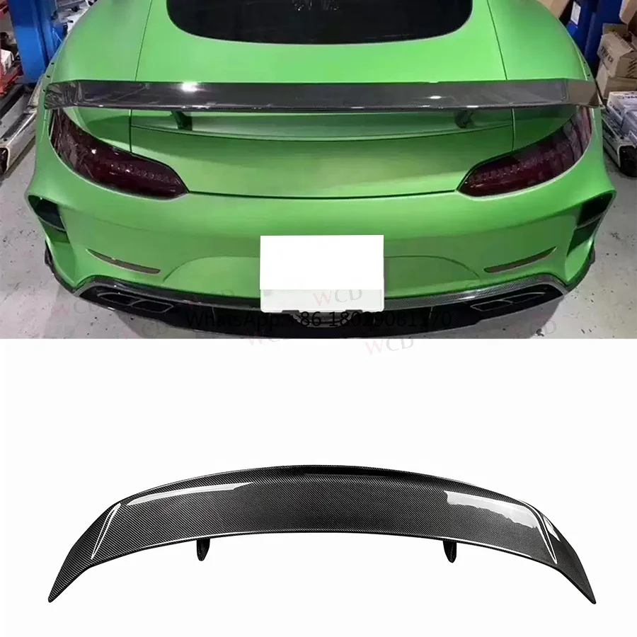 Spoiler posteriore in fibra di carbonio stile Msy per Mercedes Benz AMG GT GTR GTS 2015 + Spoiler per ala del bagagliaio posteriore dell'auto