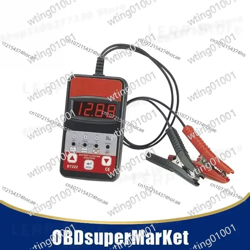 for BT222 Digital Analyzer Tests Charging Starting System Lead Acid Battery Health Voltage Cranking Performance Diagnostic