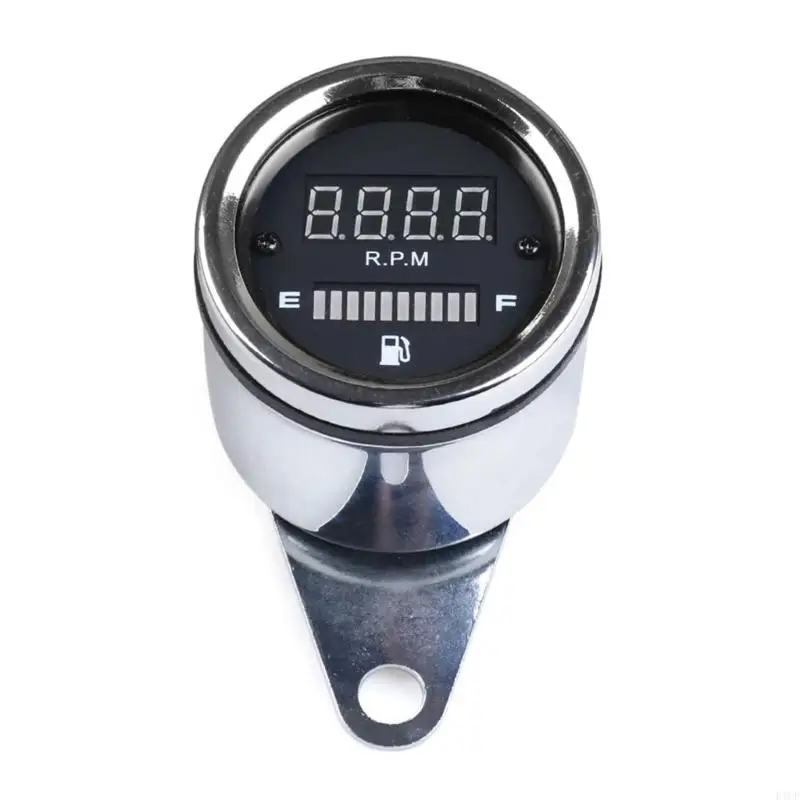 F1CF Long Distance Riding Companion 12V Motorcycle Instrument Panel Speed & LED Digital Speedometer Gauge for Travelers