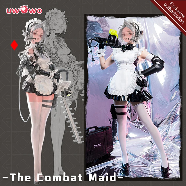 Combat Maid Dress Exclusive Authorization UWOWO x AGOTO: Diamond Cosplay  Costume Battle Apron