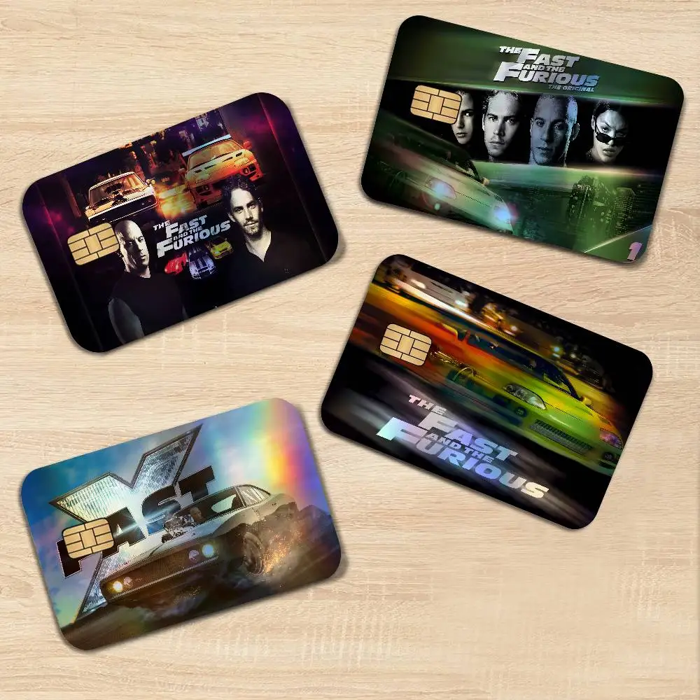 F-FastS And Furious Laser Flash Bank Card Stickers Fashion Aesthetic Design for Daily Decor