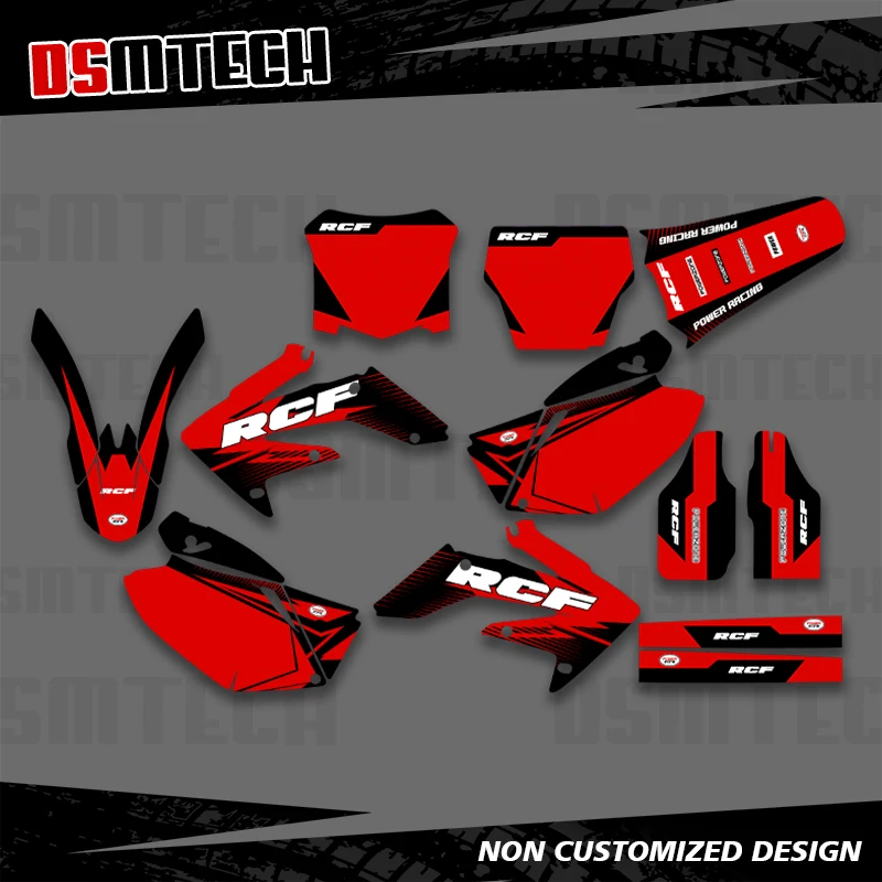

DSMTECH для HONDA CRF250 CRF250R 2006, 2007, 2008, 2009, CRF 250R, полные графические наклейки, наклейки для мотоцикла, фон на заказ 002