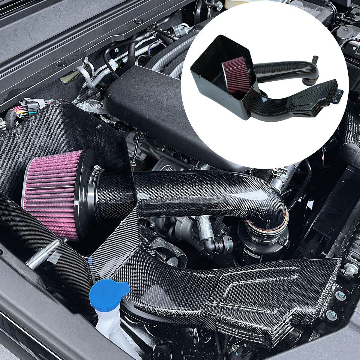 High Performance Engine Air Intake Filter For GWM TANK 300 Dry Carbon Fiber Cold Air Fillter Box With Carbon Fiber Pipe