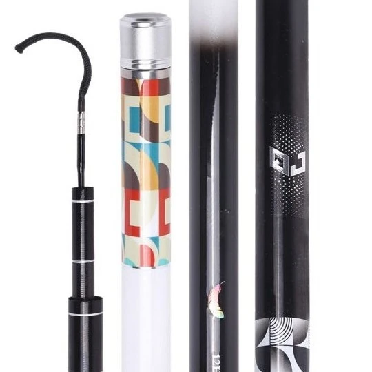 

Classic black pit rod tilapia carp flying rod light and hard 40T46T high carbon Taiwan fishing rod
