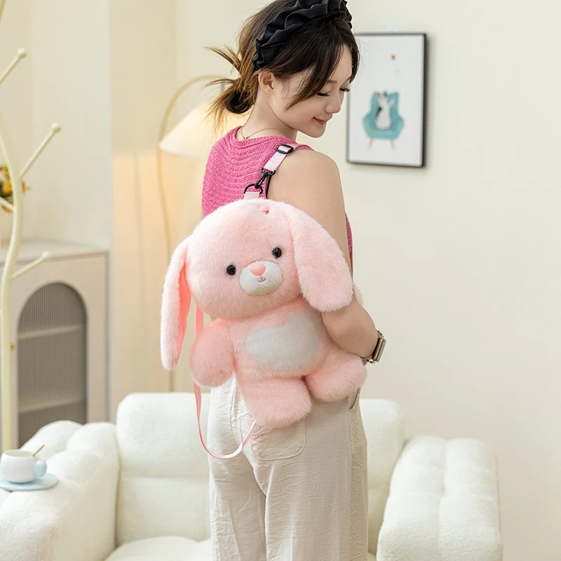 40 سنتيمتر لطيف جرو كابيبارا ظهره لينة محشوة الحيوانات الأرنب حقيبة قابل للتعديل حزام الكتف للفتيات الاطفال هدايا عيد الميلاد ديكور المنزل #4
