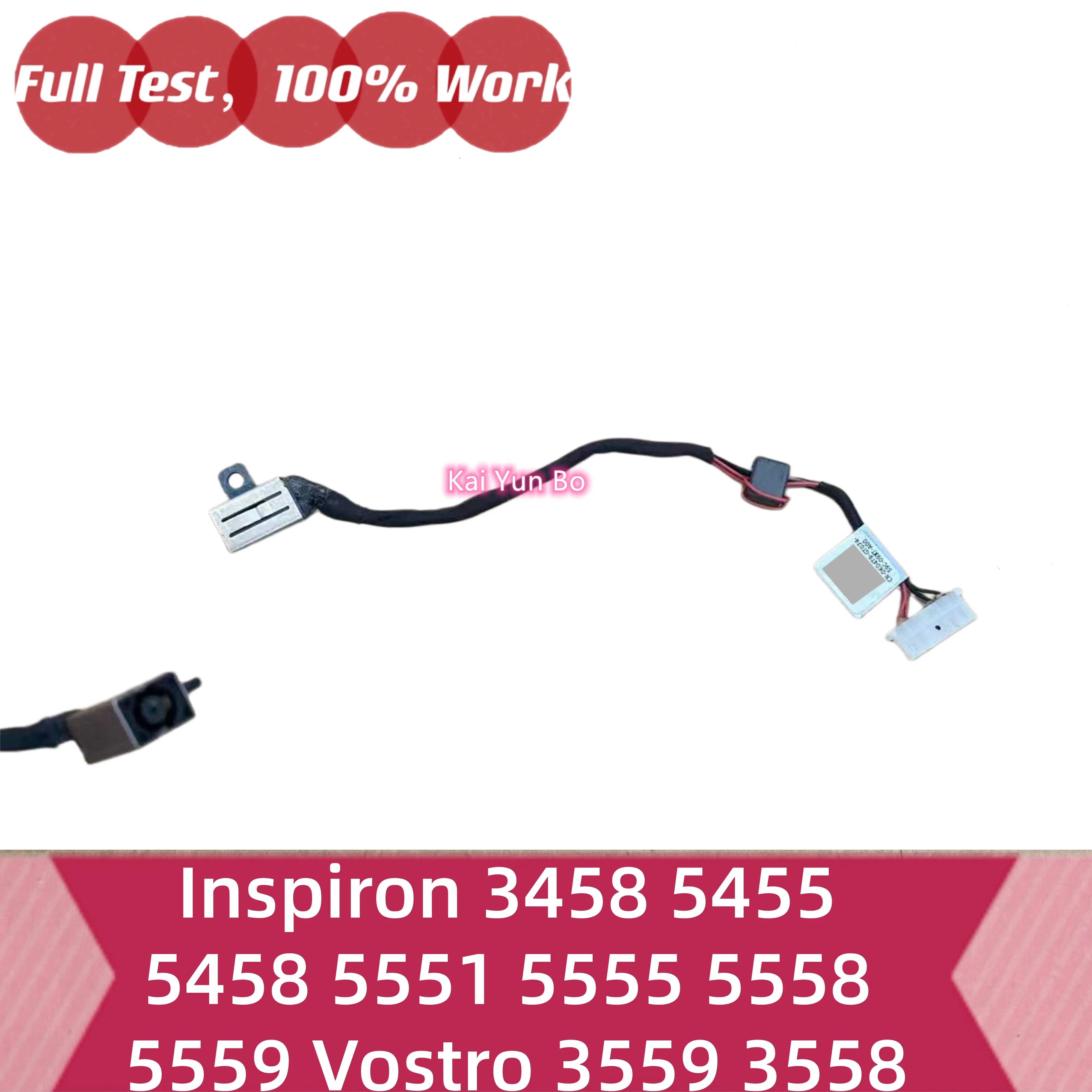 Cabo de Alimentação DC IN para Notebook Dell Inspiron 3458 5000 5455 5458 5551 5555 5558 5559 Vostro 3559 3558 CN-0KD4T9 0KD4T9 KD4T9 DC30100UD00 DC30100VV00 DC30100UI00