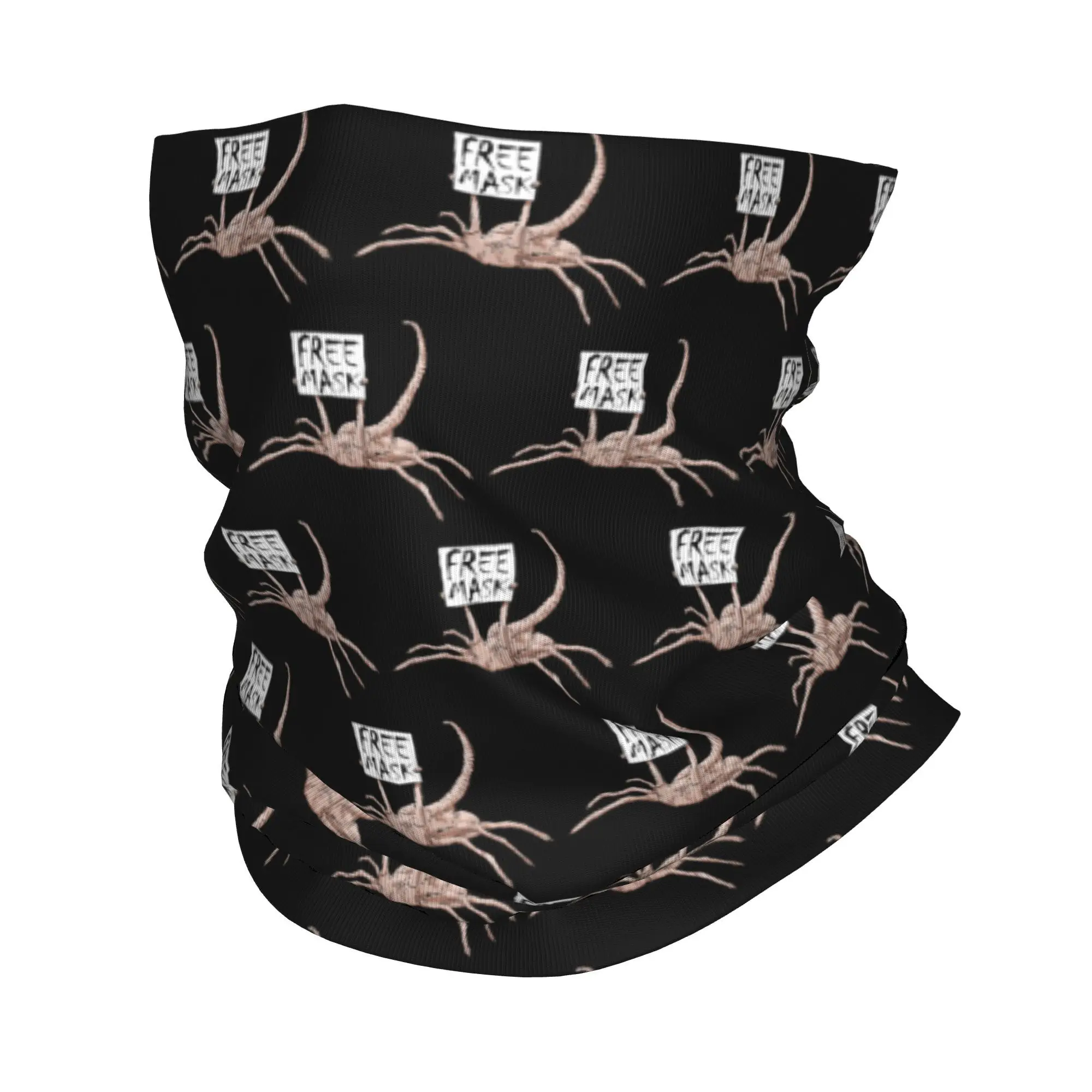 قناع مجاني! - غطاء رقبة باندانا من Facehugger، وشاح مطبوع، أغطية رأس دافئة، رياضية خارجية للجنسين، للبالغين، مقاومة للرياح