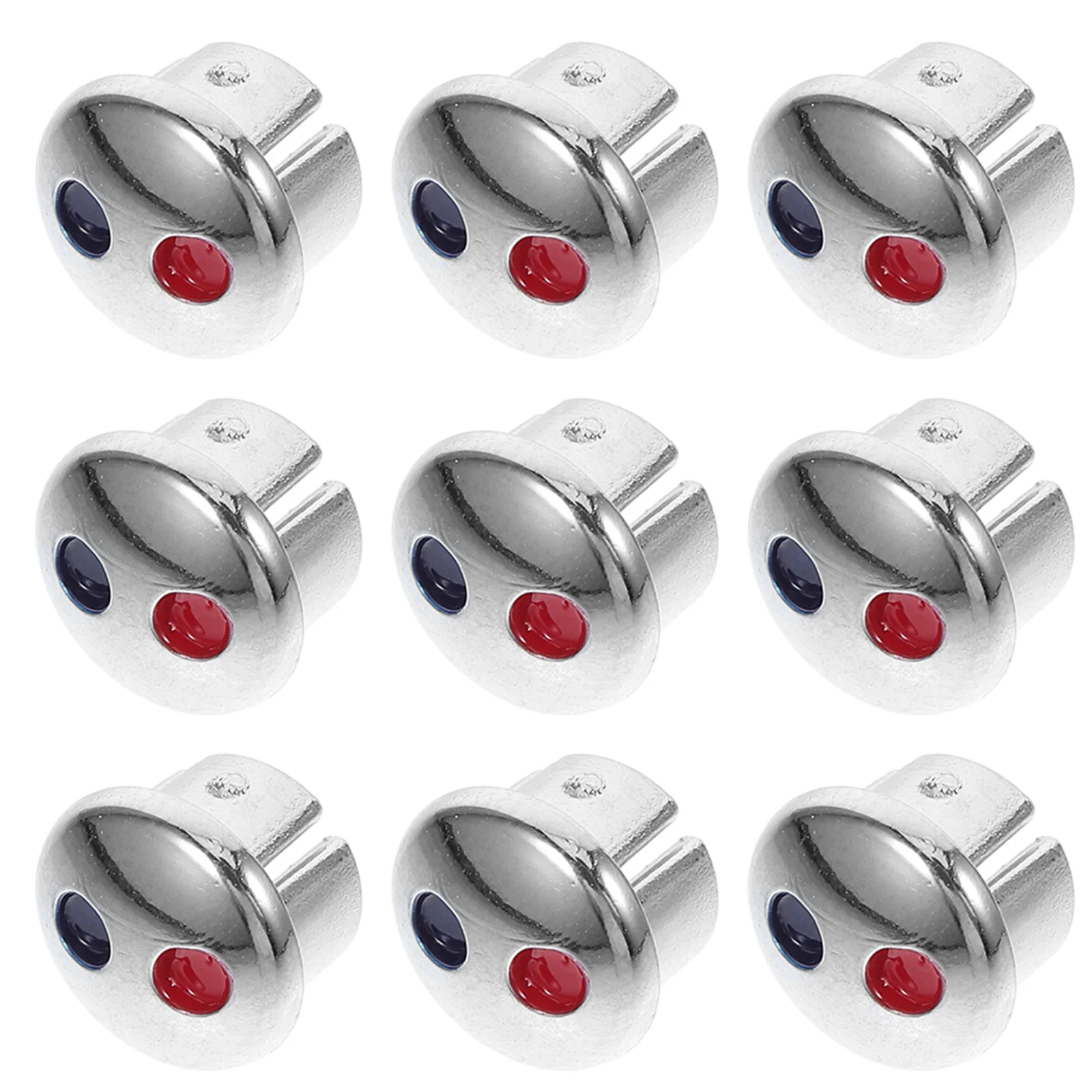 10 Pcs Faucet Logo Hot and Cold Knobs Buttons Chilling Replacement Parts Hardware Sign Abs