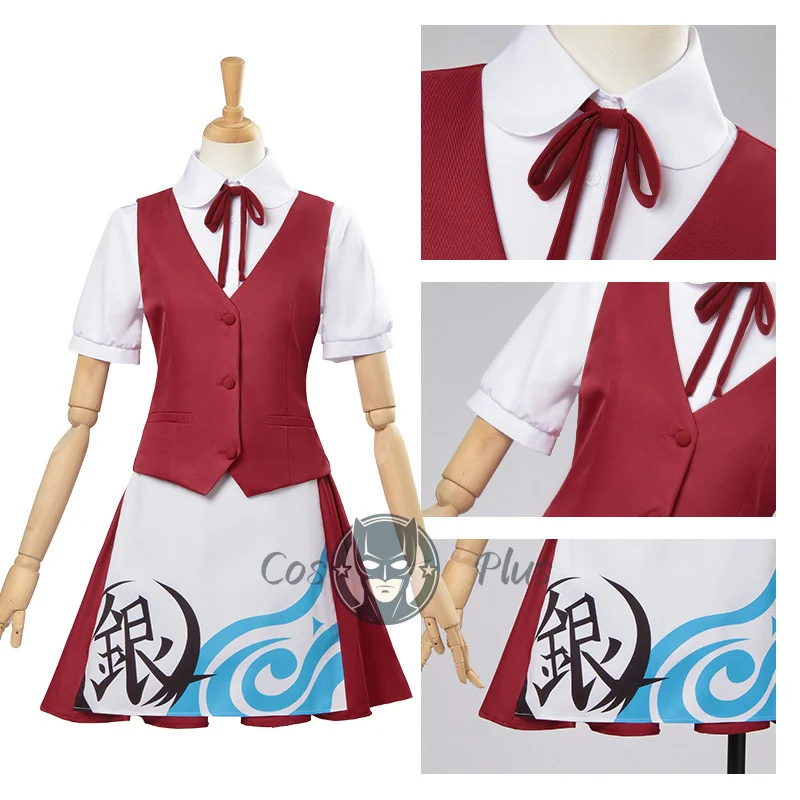 أزياء أنيمي جينتاما كاجورا التأثيرية تعمل في مقهى فستان مُصمم حسب الطلب بدلة عيد الميلاد المثيرة للنساء