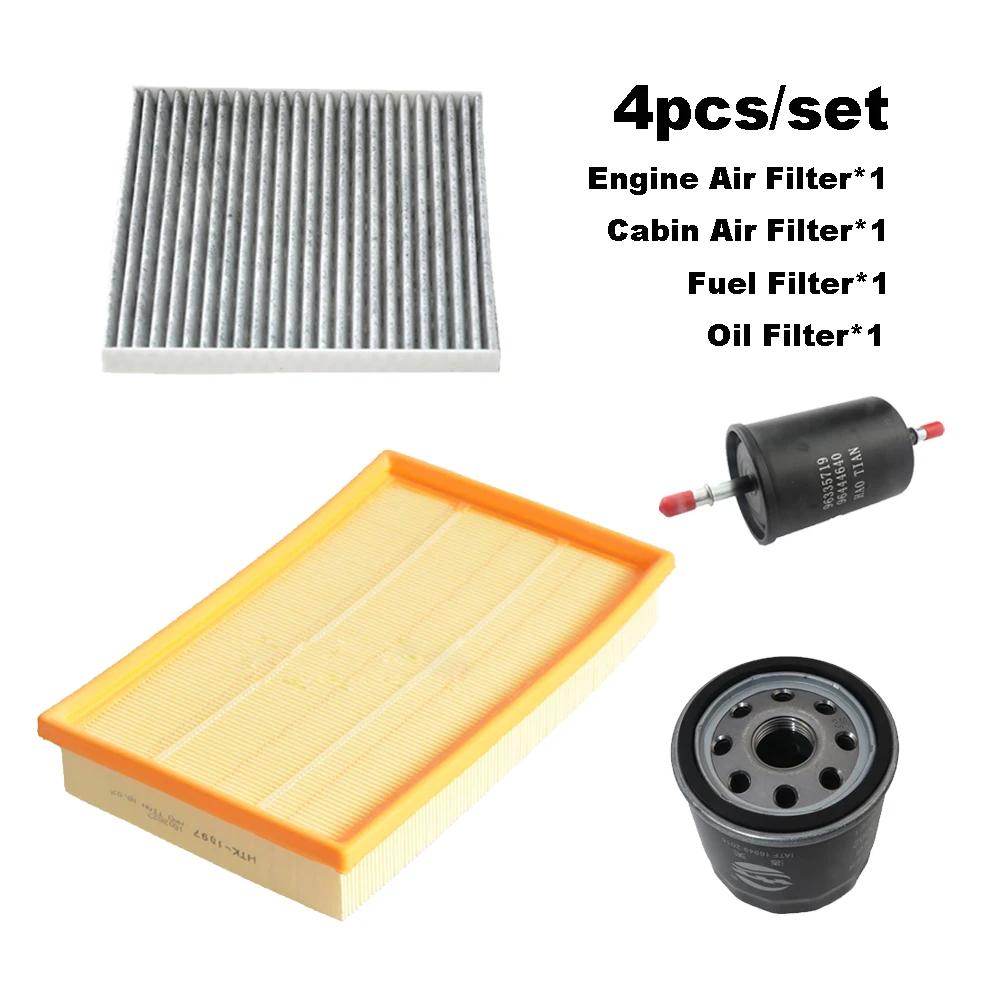 4pcs Filter Set For EMGRAND X7 2.4L GEELY GX7 4G24 Engine AC Cabin Air Fuel Oil Filter Spare Parts  Car Accessories 1016002627