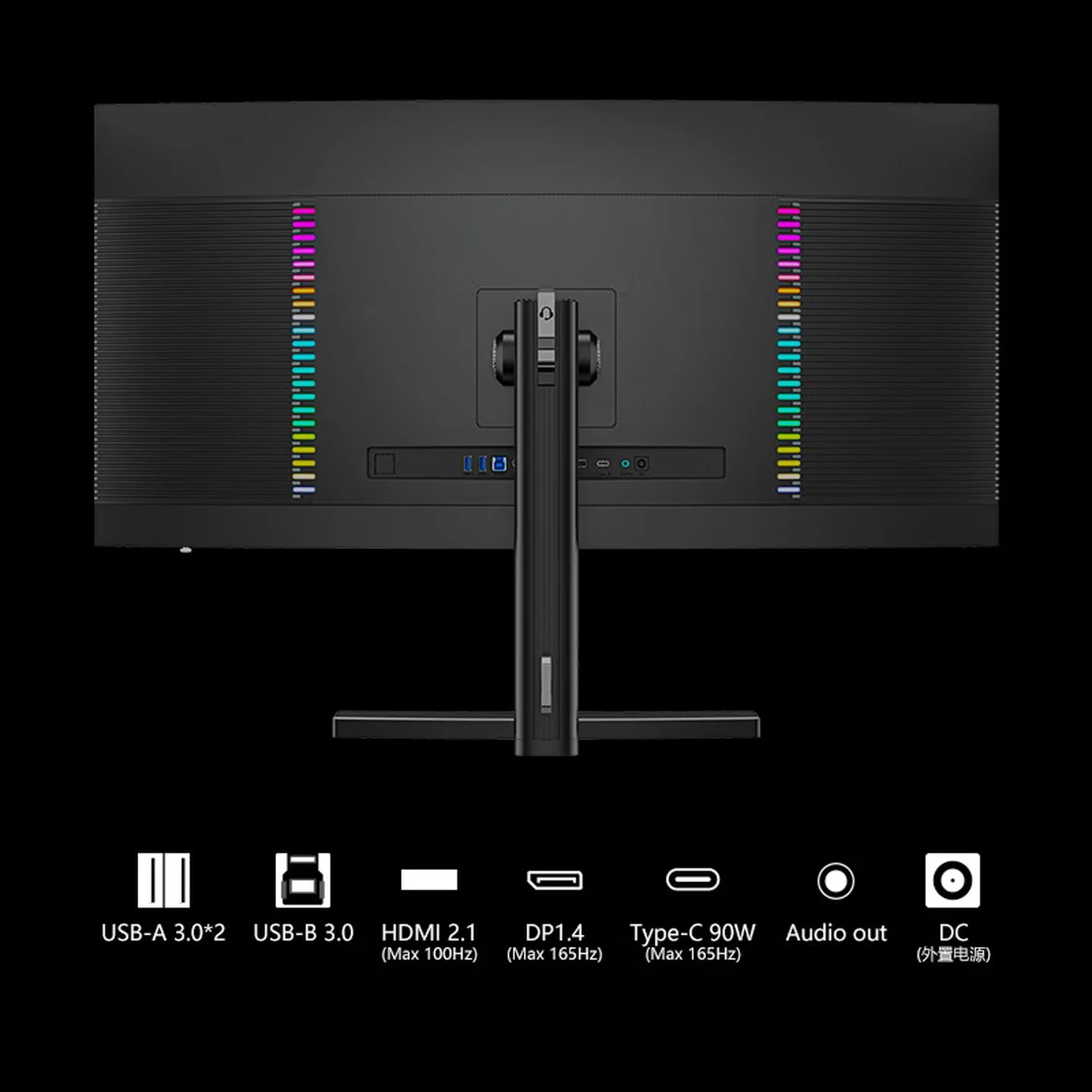 INNOCN 34M1R 34 Inch 4K165HZ HDR100 R1500 SURFACE Monitor miniLED SURFACE SCREEN DISPLAY TYPE-C 90W WITH SPEAKER WIRELESS CHARG