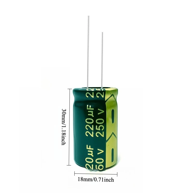 

15pcs 250V 220uF Electrolytic Capacitor High Frequency Low ESR Long Life 18x30mm for Power Supply Amplifier