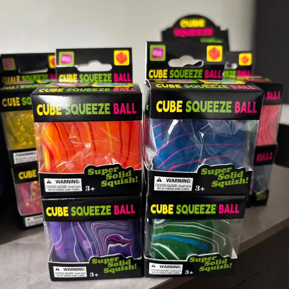 Trending Blind Box Cube Squish Toy, Soft Jelly Squeeze Stress Relief Fidget Toy, Sensory for Kids & Adults