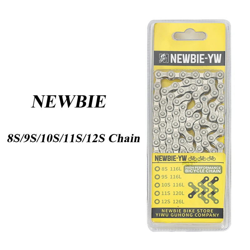 NEWBIE Mountain Bike Chain CN 8S 9S 10S 116L CN-N11 11S 120L CN-N12 12S 126L MTB Road Bicycle Chain Bike Parts