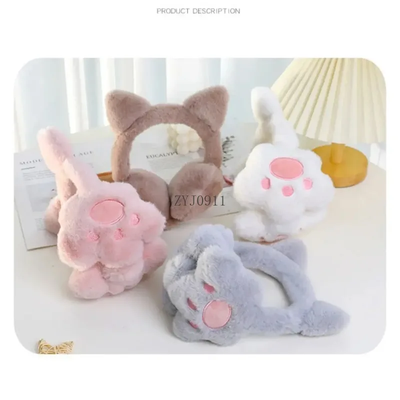 * 1PC Carino Peluche Gatto Artiglio Orecchio Più Caldo Earwrap Cartoon Inverno Caldo Paraorecchie Copertura D'orecchio Morbido Pieghevole Paraorecchie Per I Bambini Adulti