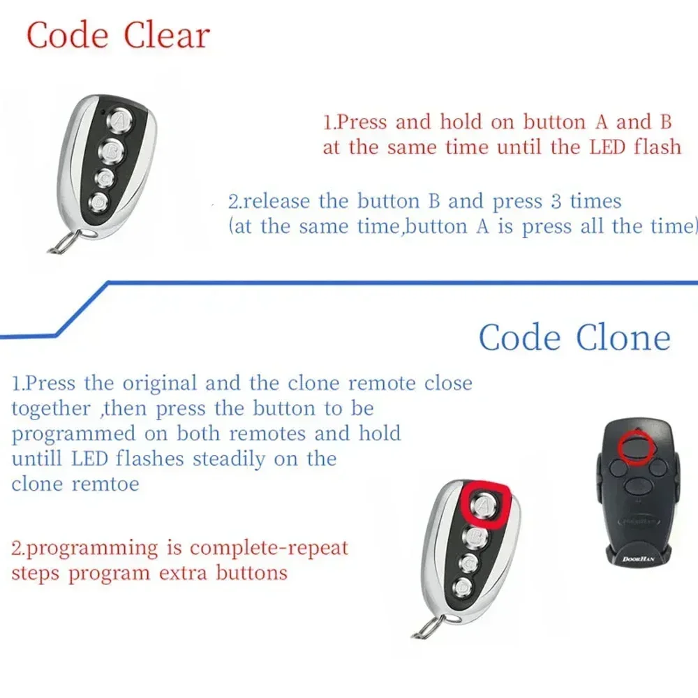 Universial Wireless Auto Remote Control Duplicator Frequency RF433 Copy Clone Remote Controller transmitter for Garage Gate Door