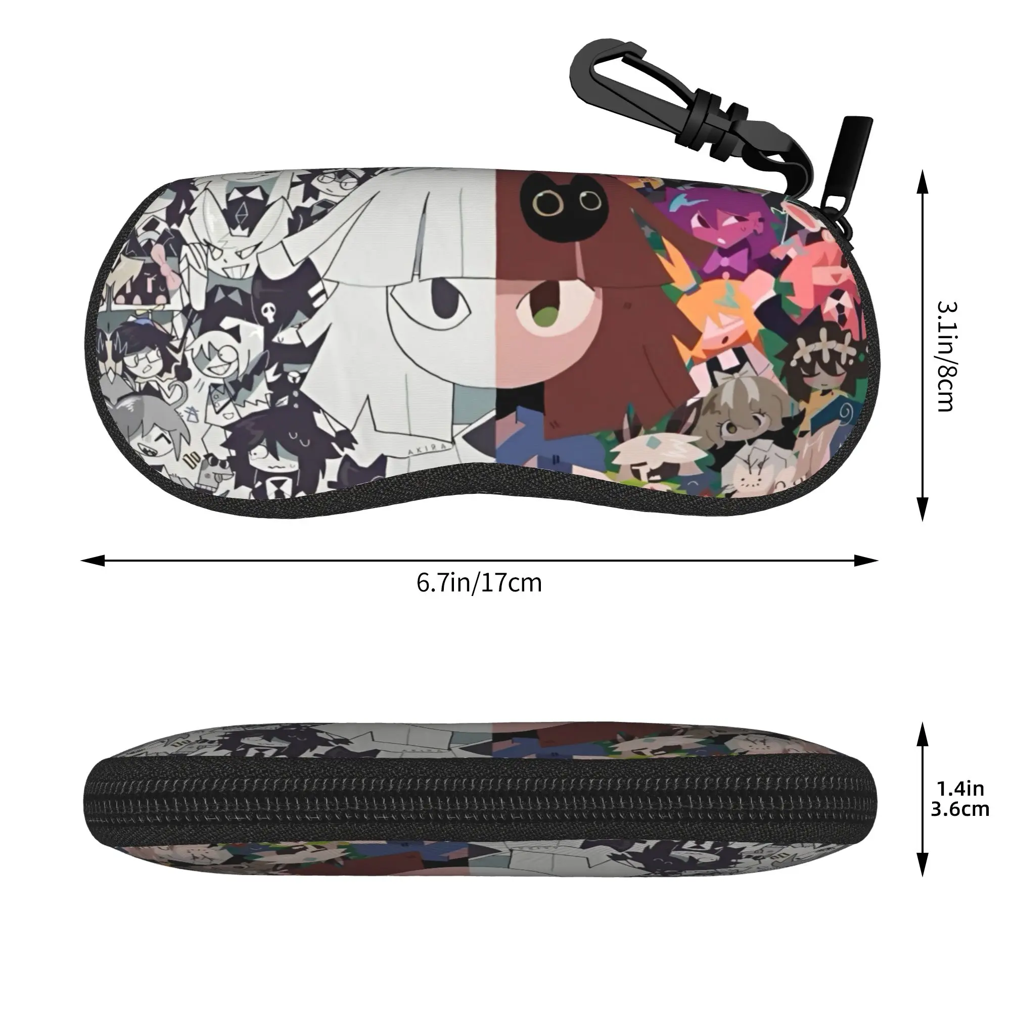 Cartoon Anime Miss Circle  Glasses Case Unisex Portable Accessories Fundamental Paper Education  Glasses Storage Box Glasses Box
