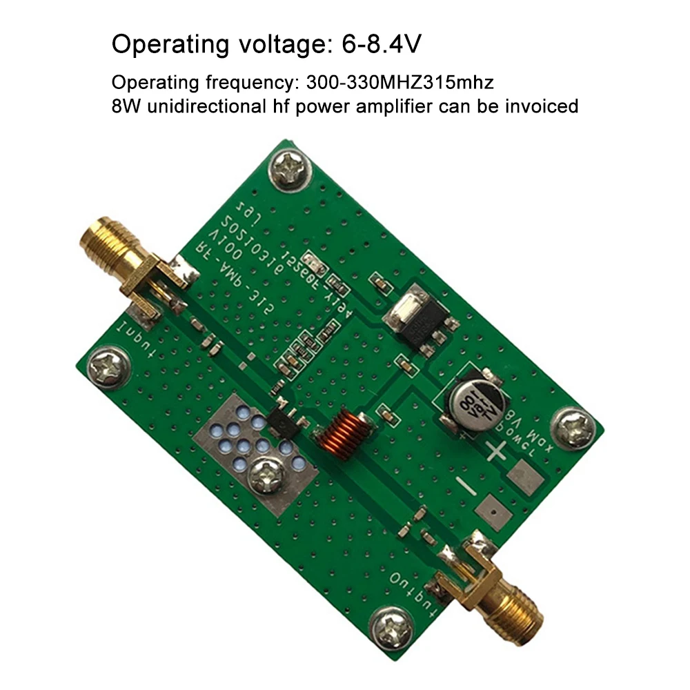 300-330MHz 315Mhz 8W RF Power Amplifier Board High Frequency Power Amplifier Module Digital Power Amplificado