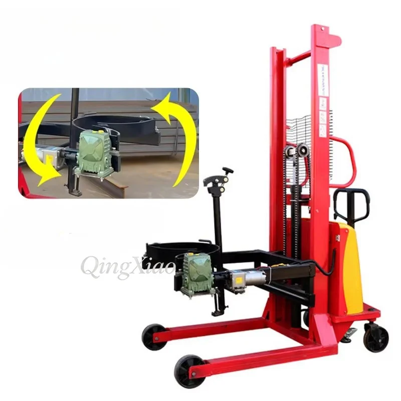 Manual Self Propelled Oil Drum Stacker Lifter New 360 Degree Rotation Design Solid Thick Steel Frame Anti Slip Barrel Holders