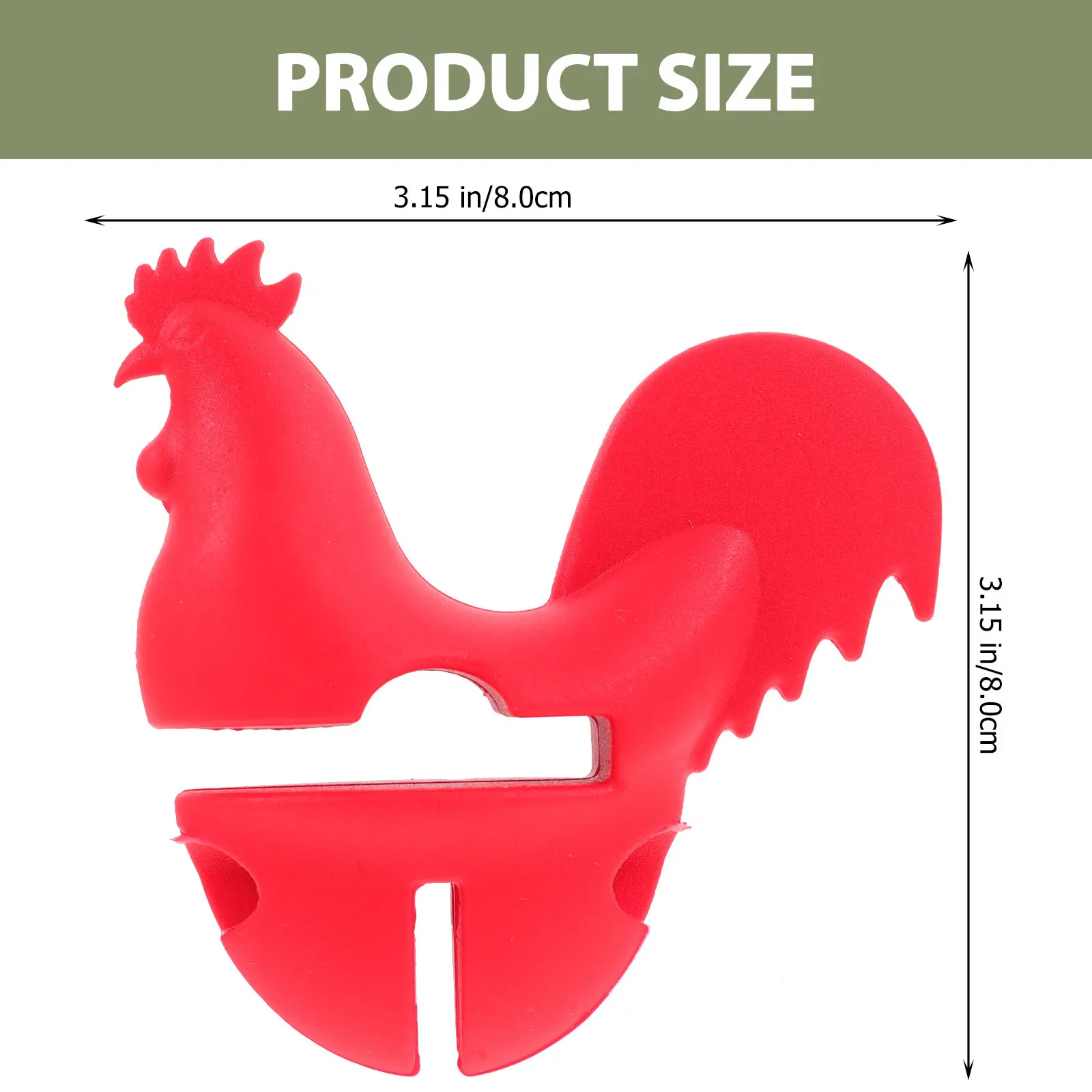 Rooster Silicone Spill-Proof Pot Lid Lifter – Decorative Boil Stopper for Kitchen, Heat-Resistant & Easy-Grip