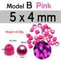 20 piezas de color rosa 5X4mm B