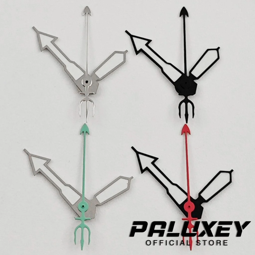 SKX007 Needle Watches Pointer Luminous Watches Pointers Trident Shaped Hands Parts for NH34 NH35 NH36 NH38  Movement Watch Hands