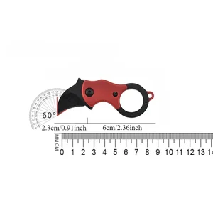2024 سكين جديد للطي في الهواء الطلق EDC مفتاح فوكس مخلب مربع القاطع طوق سكين التخييم سكين جيب محمول للدفاع عن النفس أعلى 6 مبيعات مصائد الثعلب - رقم 2