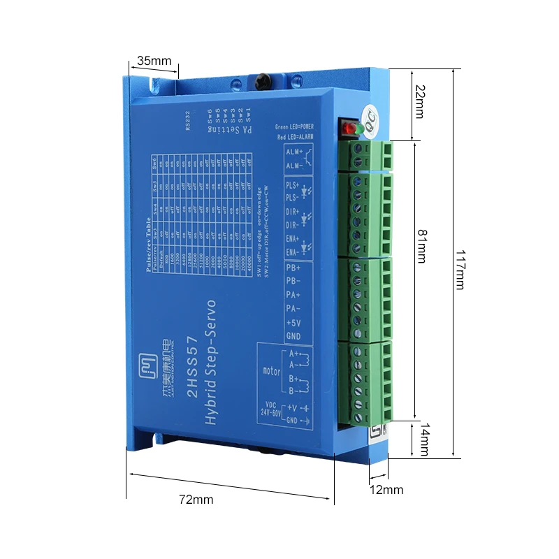 57J1880EC-1000 + 2HSS57 JMC Nema23 Hybrid Closed Loop Servo Motor Driver Kit 2.2Nm 0-2000rpm Stepper Motor For CNC Machine Tool