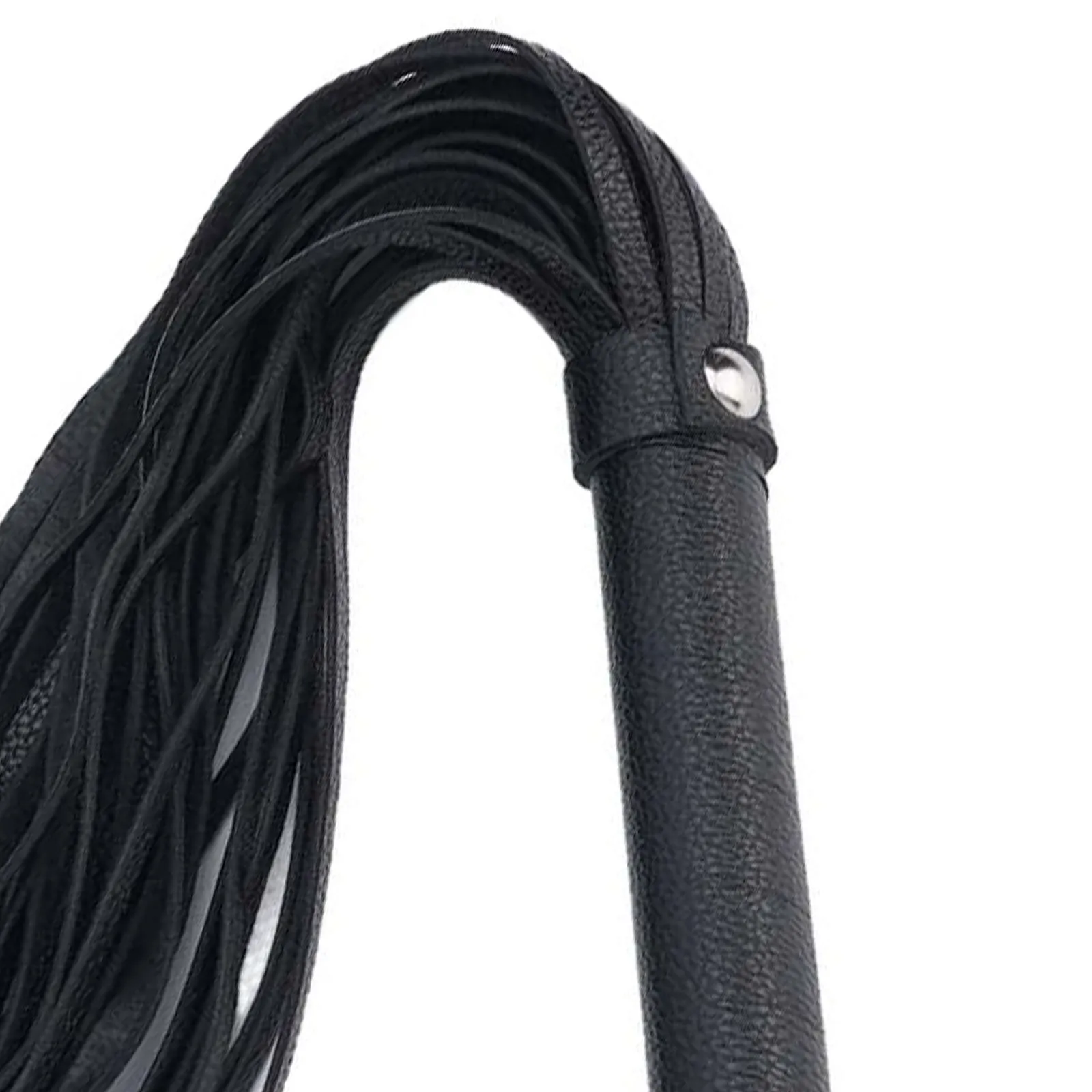 ركوب الخيل المحاصيل فلوجر مقبض الحصان الجلود مجداف 69 سنتيمتر الأسود قبضة مريحة مرنة المهنية مفيدة سوط