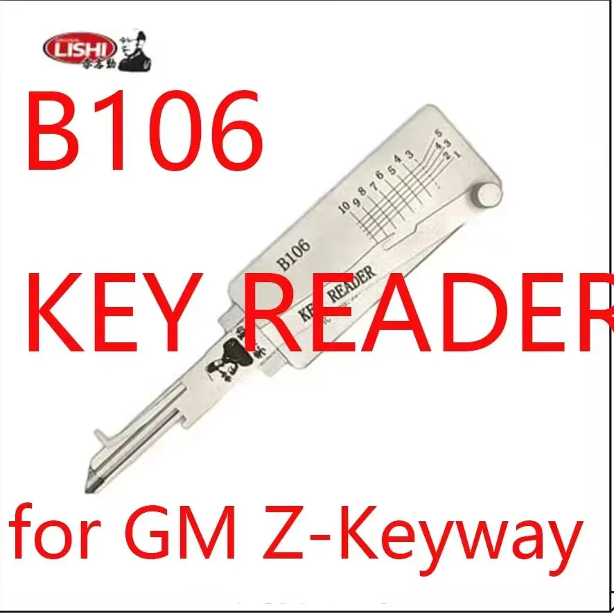 

2026 Lishi Direct Read Decoder for GM Z-Keyway B106 GM37 Non-Warded Door Trunk Locksmith Tool New Model Auto Security