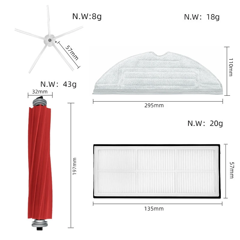 Для робота-пылесоса Roborock S7 Maxv Ultra, S7 Pro Ultra, запасные части, основная боковая щетка, фильтр Hepa, ткань для швабры