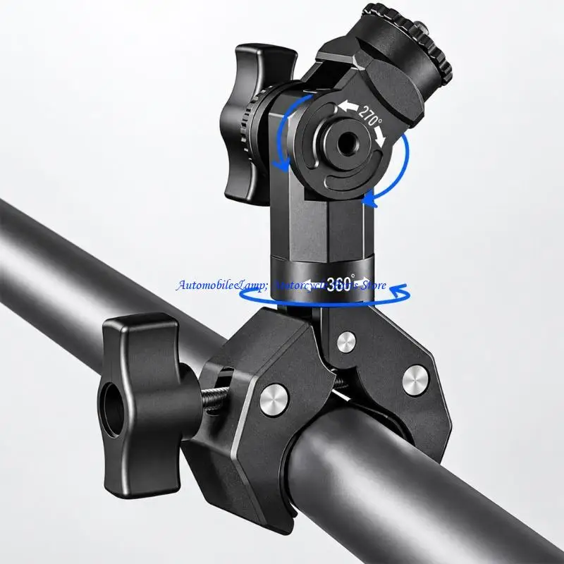 H7BD Satellite Device Plate Support, Jointed Aluminum Mounting Bracket with Position Adjustment for Recreational Vehicles
